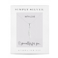 Sterling Silver 925 Cubic Zirconia Feather Necklace