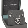 Sterling Silver 925 Cubic Zirconia Half Heart