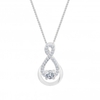 Sterling Silver 925 Cubic Zirconia Half Infinity Necklace