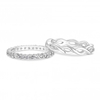Sterling Silver 925 Cubic Zirconia Infinity Double Ring Set