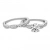 Sterling Silver 925 Cubic Zirconia Infinity Ring Set