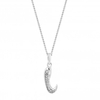 Sterling Silver 925 Cubic Zirconia Initial L Pendant Necklace
