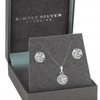 Sterling Silver 925 Cubic Zirconia Knot Set - Gift Boxed