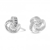 Sterling Silver 925 Cubic Zirconia Knot Stud Earring