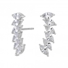 Sterling Silver 925 Cubic Zirconia Marquise Ear Climber