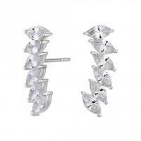 Sterling Silver 925 Cubic Zirconia Marquise Ear Climber