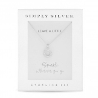 Sterling Silver 925 Cubic Zirconia Open Pendant Set - Gift Boxed