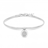 Sterling Silver 925 Cubic Zirconia Pave Charm Snake Bracelet