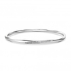 Sterling Silver 925 Cubic Zirconia Pave Twist Bangle Bracelet