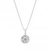 Sterling Silver 925 Cubic Zirconia Snowflake Pendant Necklace