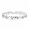 Sterling Silver 925 Cubic Zirconia Solitaire Twist Line Bracelet
