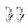 Sterling Silver 925 Cubic Zirconia Star Huggie Hoop Earring