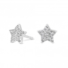 Sterling Silver 925 Cubic Zirconia Star Stud Earrings