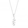 Sterling Silver 925 Cubic Zirconia Twist Pendant Necklace