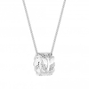 Sterling Silver 925 Cubic Zirconia Vine Barrel Necklace