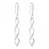 Sterling Silver 925 Cubic Zirconia Wrapped In Love Drop Earrings