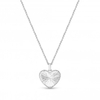 Sterling Silver 925 Diamond Cut Heart Necklace