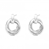 Sterling Silver 925 Double Open Stud Drop Earrings