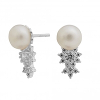 Sterling Silver 925 Freshwater Pearl Mini Stud Earrings