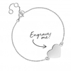 Sterling Silver 925 Heart Bracelet - Personalise By Engraving