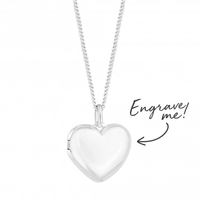 Sterling Silver 925 Heart Locket - Personalise By Engraving