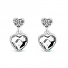 Sterling silver 925 heart mini drop earrings