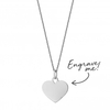 Sterling Silver 925 Heart Necklace - Personalise By Engraving