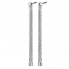 Sterling Silver 925 Herringbone Chain Drop Earring