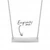 Sterling Silver 925 Horizontal Bar Necklace - Personalise By Engraving