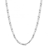 Sterling Silver 925 Multi Chain Cube Bead Necklace