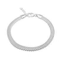 Sterling Silver 925 Oval Chain Bracelet