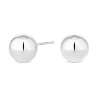 Sterling Silver 925 Over-sized 8mm Ball Stud Earring