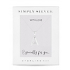 Sterling Silver 925 Polished Alphabet Necklace - Letter A