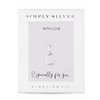 Sterling Silver 925 Polished Alphabet Necklace - Letter C