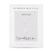 Sterling Silver 925 Polished Alphabet Necklace - Letter L