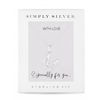 Sterling Silver 925 Polished Alphabet Necklace - Letter M