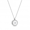Sterling Silver 925 Polished Detail Locket Necklace