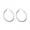 Sterling Silver 925 Polished Diamond Cut Hoop Earrings