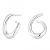 Sterling Silver 925 Polished Front To Back Earrings