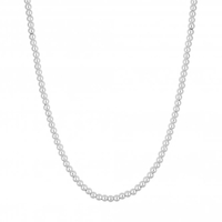 Sterling Silver 925 Polished Large Ball Bead Necklace