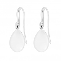 Sterling Silver 925 Polished Pear Bead Drop Earring
