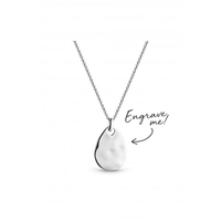 Sterling Silver 925 Polished Pear Fluid Necklace