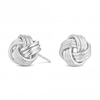 Sterling Silver 925 Polished Rope Knot Stud Earring