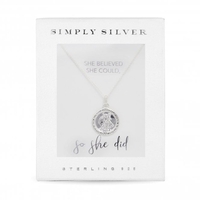 Sterling Silver 925 Polished St Christopher Pendant Necklace - Gift Boxed