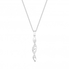 Sterling Silver 925 Polished Twist Ribbon Necklace