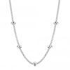Sterling Silver 925 Popcorn Knot Station Allway Necklace