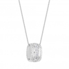 Sterling Silver 925 Rope And Cubic Zirconia Barrel Pendant Necklace