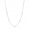 Sterling Silver 925 Silver Diamond Cut Station Allway Necklace
