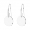 Sterling Silver 925 Silver Polished Disc Drop Earring
