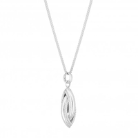 Sterling Silver 925 Silver Textured Bead Short Pendant Necklace